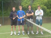 Open Men's Doubles: Jonathan & George Smail (left) lost to Mat Parry & Adam Rider