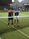 Open Men's Singles: Alex Wilkins (right) beat David Brown