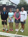 Restricted Mixed Doubles: Matt Waters & Sue Bowden (left) beat Peter Smith & Lesley Bowling